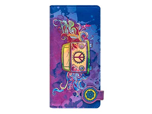 Preisvergleich Produktbild bb klostermann Langbörse / Geldbörse 18x9cm (Hippie Bus lila)