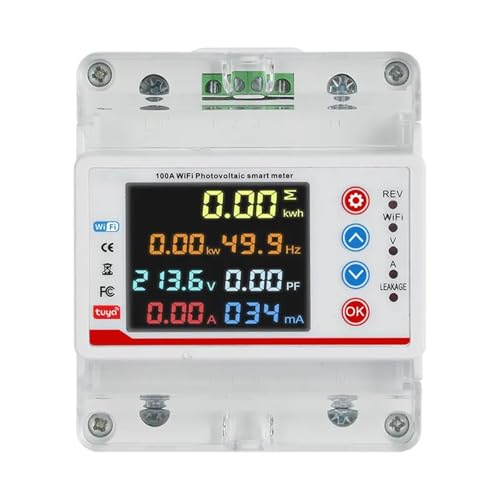 Mesure d'énergie intelligente bidirectionnelle monophasée 100A et protection tension