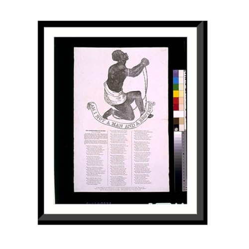 Snapshots of the Past Am I not a man and a brother? - 2 Vintage Wall Art Print | Vintage Black & White Image | Office Wall Decor | 17x22