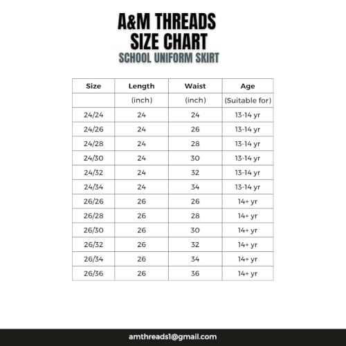 Image of A&M Threads White School Uniform Skirt for Girls