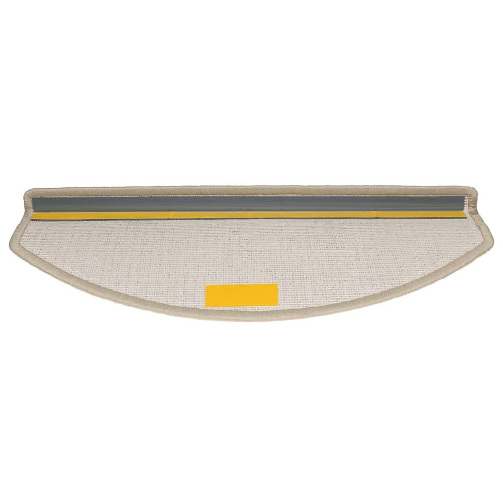 30er Set Treppenmatten Taupe 65x24cm Halbrund Stufenmatten rutschfest Trittschutz Treppenstufen Abdeckung Schalldämmend Treppenschutzmatte