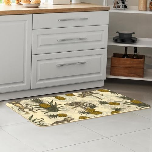 Alfombrillas de cocina lavables con estampado tropical para pasillo 7
