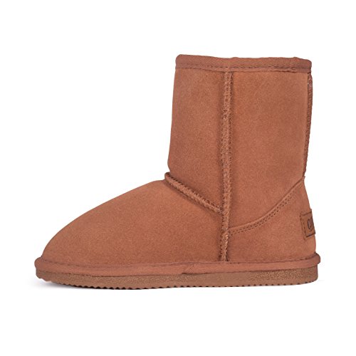 Rjs Fuzzies Kids Boots by Cloud Nine Sheepskin Lined with Sheepskin in Chestnut (1)2