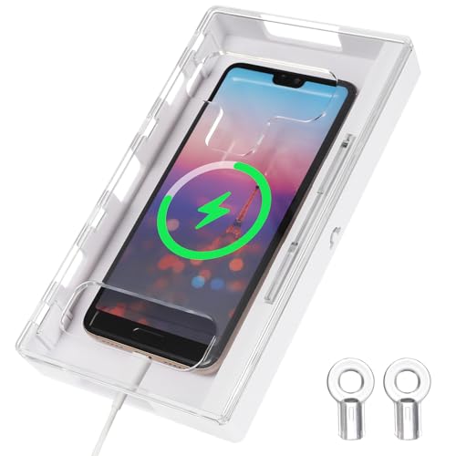 SHINEOFI Cell Phone Lock Box Portable Phone Locker Case with 2 Keys Transparent Mobilephone Jail Storage Box for Kids Students Adults Focus Screen Self-control Timed Locking Container