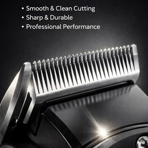 Image of ASBAH Kleesse - I Professional Hair Clipper- High-Efficiency Precision Blades, 8 Guide Combs, Cordless Hair Cutting Tool - 1 Year Warranty & Lifetime Repairs