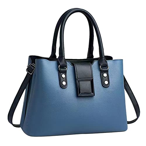 Sac à main étanche grand format : l'élégance du cuir bleu au quotidien