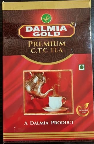 Image of Dalmia Gold Premium CTC Tea -250gms Mono carton pack | Blended CTC Tea with Orthodox Leaves from Assam and Dooars | 100% Vegetarian | Strong and Aromatic Chai| Pack of 2