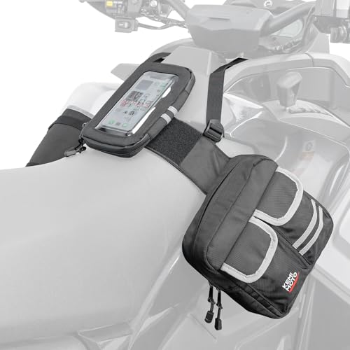 KEMIMOTO ATV Saddle Bag Tank Bag Water-Resistant Motorcycle Gas Tank Bag for ATV Motorcycle Snowmobile Compatible with Polaris Sportsman Can Am Outlander Cfmoto Cforce FourTrax Grizzly