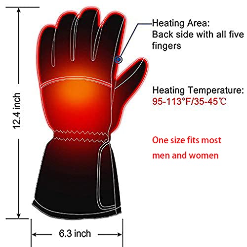 Z-YQL Touchscreen Beheizte Handschuhe Winterheizung Handwärmer für Damen Herren Skifahren Snowboarden Radfahren Wandern