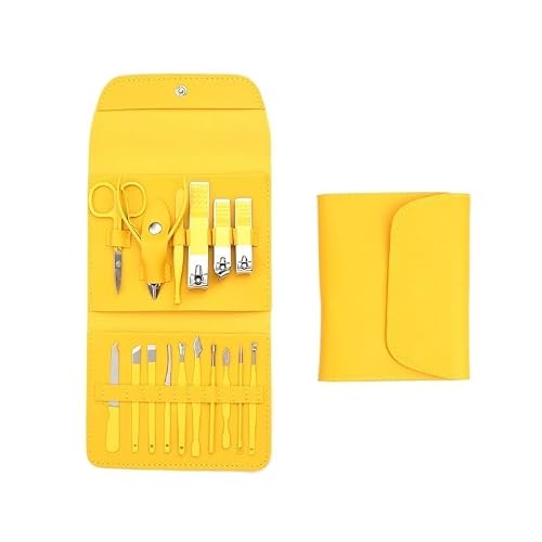 SaryEdge Nail Clipper Set of 26 Nail Clippers Nail Clipper Set Manicure Set,Yellow-One Size,Yellow-One Size