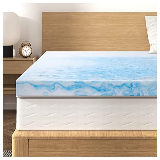 BedStory 4 Inch Memory Foam Mattress Topper Queen Size, Gel Infused Swirl Memory Foam Bed Topper for Back Pain Relief, Cooling Mattress Pad Ergonomic Design Skin-Friendly, CertiPUR-US Certified