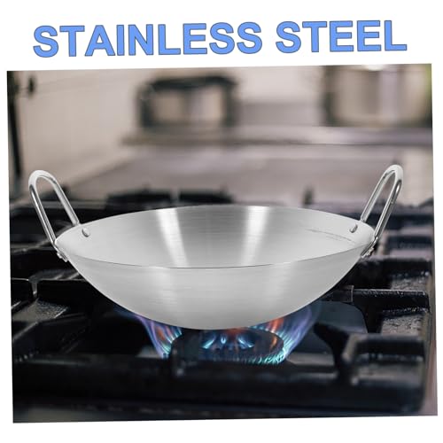 Wok de acero inoxidable Zerodeko, sartén antiadherente grande miniatura 3