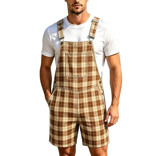 Lederhosen homme Oktoberfest en cuir véritable marron brodé