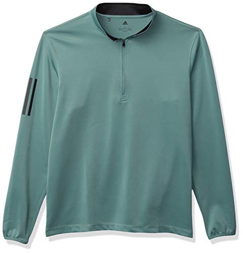 adidas Golf The Open Collection 3 Stripe Midweight Layer, Green, M