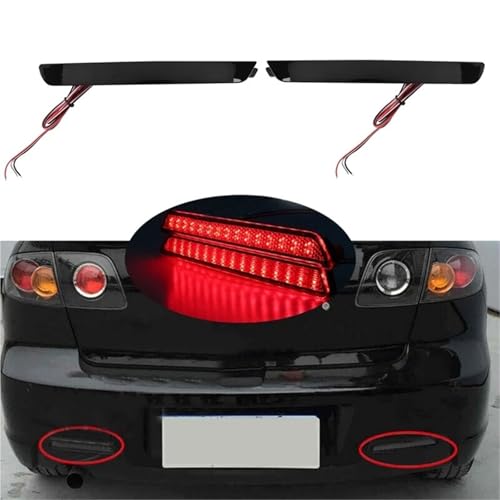 Luces traseras para Mazda 3 y reflectores de parachoques impermeable 6