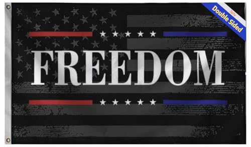 Double Sided 3ply Charlie Kirk Freedom Flag 3x5 FT 100D Freedom Flag Double Stitched Outdoor and Indoor Decor Banner UV Resistant Polyester Flags with Brass Grommets. (star 3x5 3ply)