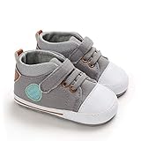  DEBAIJIA Lauflernschuhe Baby Segeltuchschuhe 12-18M Kinder Turnschuhe Jungen Leichtes Leinen Schuhe Mädchen Weiche Sohle 20 EU Grau (Etikettengröße 3)