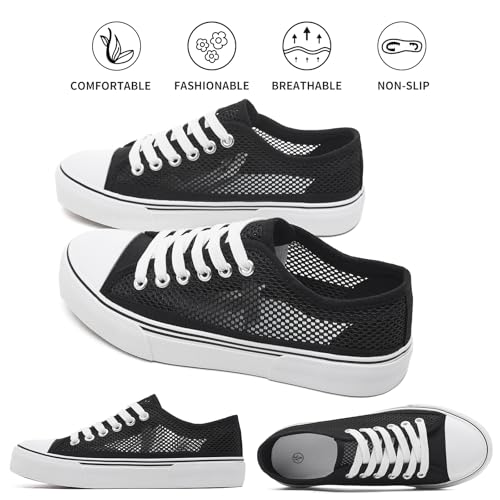 Image of hash bubbie White Sneakers for Women Low Top Canvas Shoes Womens Canvas Sneakers Women's Fashion Sneakers Slip on Casual Tennis Shoes
