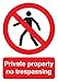 Produktbild Signs & Labels fph05550r Schild, Private Property No Trespassing (Privatgrundstück, kein Durchgang)