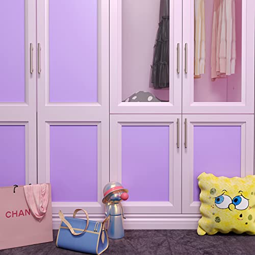 Papier de contact coloré violet pour rénover une étagère abîmée - 7