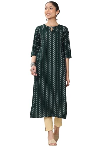 Image of Libas Woven Design Viscose Straight Kurta for Women Suit