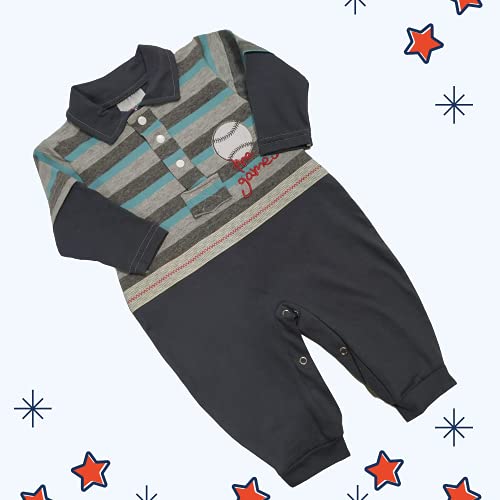 Macacão Longo Bebê Menino Game do Tênis em Malha Tamanho:P