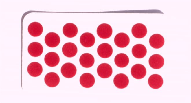 Bindi autocollant marron et rouge tailles assorties de 3 mm à 1,2 cm pour un maintien longue durée