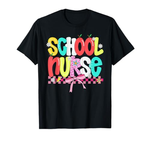 School Nurse Appreciation Day Coquette Bow Back to School T-Shirt