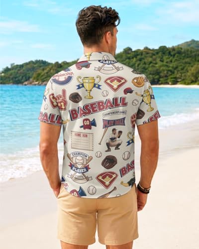 Image of 99TIMORO Fathers Funny Mens Hawaiian Shirt, Movie Button Down Short Sleeve Top, Father Day Summer Gifts