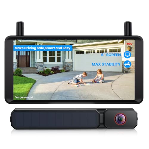 Image of AUTO-VOX 6 Inch Solar Backup Camera Wireless, 1 Minute Easy Install