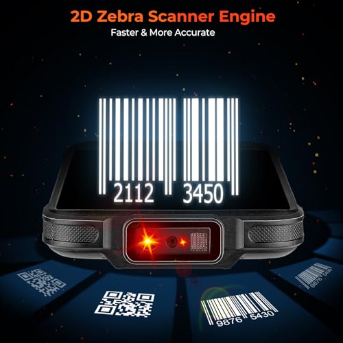 MUNBYN IPDA101P Upgraded Android 13 Barcode Scanner with Pistol Grip, Wi-Fi 6 Handheld Mobile Computer PDA 5.5" Screen, Equipped Data Terminal SE4710 Zebra Engine, GPS 1D/2D/QR Inventory Scanner