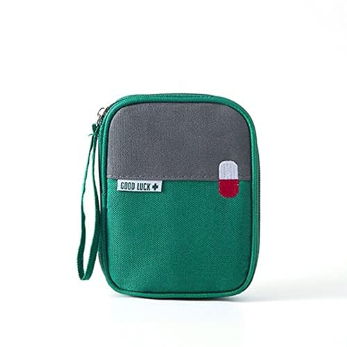 Piccolo Sacchetto Di Pronto Soccorso Vuoto Custodia Del Kit Di Di Famiglia Contenitore Organizzatore Di Conservazione Della Medicina Adatto Per Casa Ufficio Campeggio Verde S