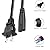 Replacement TV AC Power Cord Fit for Samsung UN40 UN43 UN48 UN49 UN50 UN55 UN60 UN65 UN70 UN75 UN78 Series 4k Smart TV for 2 Prong AC Power Charger Cable P/N 3903-000853 3903-000599 3903-001117