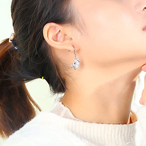 Pure Titanium Earring Hook For Sensitive Ear Fashion Jewelry White Gold Plated Copper Cute Crab Cubic Zirconia Dangle White Oval Cz Drop Earrings For Women Girls #TOP2