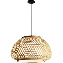 Retro Chandelier Hanging Light Handmade Rattan Creativity Lighting Fixture Chinese Style Bamboo Lantern Pendant Lamp for Living Room Restaurant Cafe Teahouse Bar Club Ceiling Lights