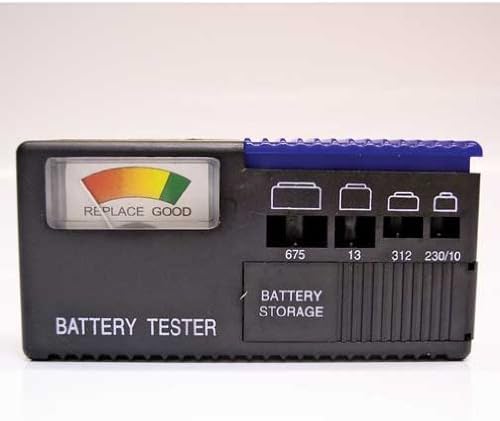 Hearing Aid Activair Battery Tester with Separate Size Slots for Each Type of Battery