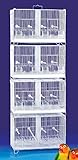 Mcage 4 of Stack and Lock Double Breeding Bird Cage with Removable Dividers and Breeder Doors (White)