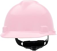 Vista 28 de MSA V-Gard Cap Style Safety Hard Hat Suspension Polyethylene Shell, Superior Impact Protection, Self Adjusting with Crown Straps Fas-Trac III