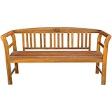 El banco es fácil de montar. Banco de Jardín Exterior, Banco de Jardín de Madera de Acacia Maciza, 157 x 45 x 82,5 cm