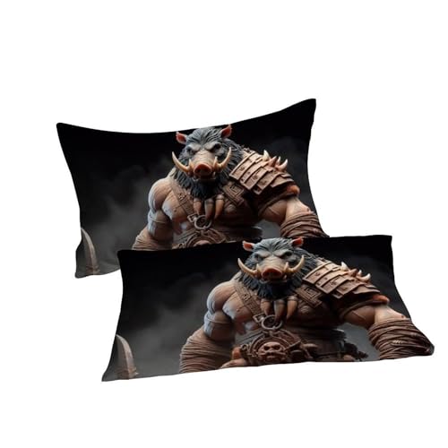 Housse de couette King sanglier imprimé 3D en microfibre 220x240 cm - 7