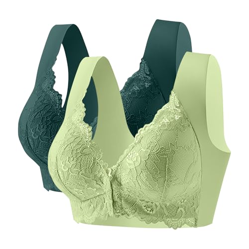 Bras for Women Pack Lace Splicing Ruffle Bra Lightweight Sexy Fashion Wirefree 2pc Casual Everyday Balconette
