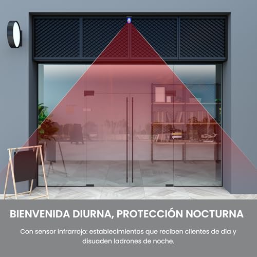 Miniatura 2 de Physen Sensor De Movimiento Inalámbrico Con Alarma Sonora, Avisador Puerta Tienda Sensor Movimiento,Timbre Inalámbrico, 58 Tonos 5 Volúmenes, Para Entrada Hogar Tienda Oficina