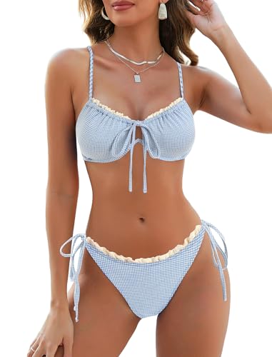 ZAFUL Women High Cut Bikini Sets String Sexy Swimsuit...