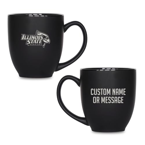 Image of Rico Industries NCAA Primary 15-Oz Personalized Matte Black Bistro Mug - for Hot or Cold Drinks