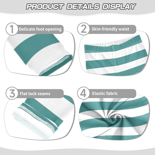 DOMIKING Dark Teal Girl's Leggings Pants Kids' Yoga Pants Stretchy Workout Bottoms 4 Years3