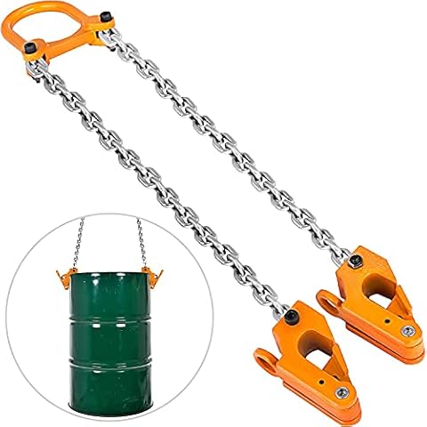 Chain Drum Lifter Maximum Lift 2000 lbs,Alloy Steel Frame Drum Lifter Chain for Plastic and Metal Barrel Cover