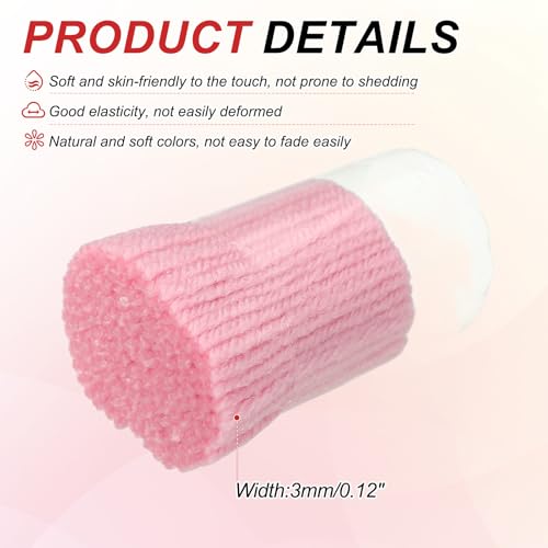 Image of MECCANIXITY 15 Rolls Latch Hook Yarn, 3mm Pink Latch Hook Kit Yarn Precut Hook Rugs Making Crochet Bundles for Rug Adults Beginners Tapestry DIY Craft
