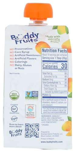 Buddy Fruits Organic Mango Fruit Spread 13 oz (Pack of 1) - Thumbnail 2