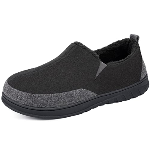 EverFoams Chaussons chauds en laine pour homme avec soufflet élastique - Noir - Noir , 40 2/3 EU Cover