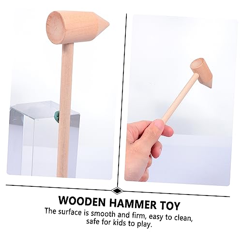 HEMOTON 5 Peças Pequeno Martelo De Madeira Brinquedo Musical Marretas De Caranguejo De Madeira Ferra